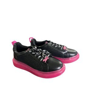 Juicy Couture Demi Sneakers Hot Pink Black 7.5 NWT AND BOX